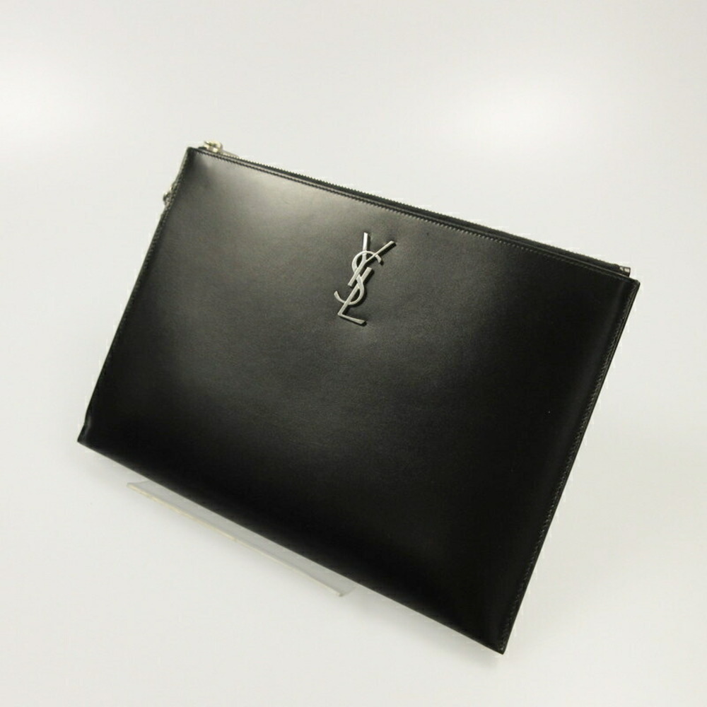 SAINT LAURENT Calfskin YSL I PAD HOLDER Clutch Bag